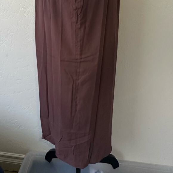Lulus Reinette NWT New Mauve Midi Dress size M medium Faux wrap Spaghetti Strap - Picture 5 of 11